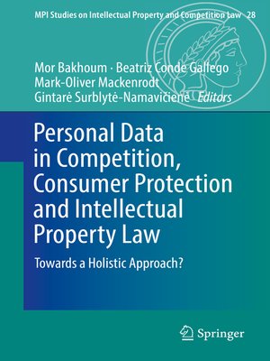 cover image of Personal Data in Competition, Consumer Protection and Intellectual Property Law